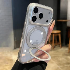 Luxury Magnet Ring Rotating Folding Magnetic Stand Phone Case For iPhone 17 16 15 14 13 Pro Max Air Anti-slip Frame Armor Cover