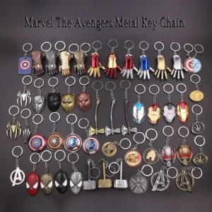 Marvel Superhero Metal Keychain for Bag, Avengers Pendant, Thor Hammer, Deadpool, Spiderman, Iron Man, Captain America Keyrings