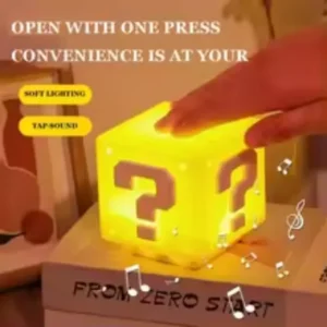 New LED Question Mark Night Light Music Anime Peripheral Children's Bedroom Bedside Lamp USB Rechargeable Surprise Gift Box