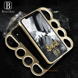 Self-Defense Gloves Mobile For IPhone 17 16 15 14 13 12 11 X XS Phone Case Aluminum Alloy Super Anti-Drop Suitable Protective
