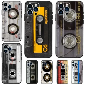 Vintage Cassette Tape Retro Phone Case For iPhone 17 16 15 11 12 14 13 Pro Max Mini X XS XR 7 8 Plus SE 16E Shockproof Cover