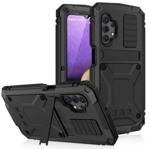 360 Full Metal Shockproof Case For Samsung Galaxy S24 S23 S22 S21 S20 Plus Note 20 Ultra A72 A52 A32 Aluminum Armor Holder Cover