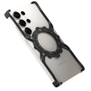 Borderless gear X magnetic stand phone case For Samsung Galaxy S25 Ultra S24 Ultra S23 S22 Ultra Heat dissipation and drop case