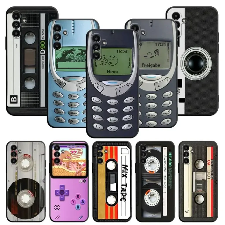 | Wholesale Price at Gaffar India Case For Samsung Galaxy A52 A53 A12 A13 A54 A32 A51 A71 A23 A33 A21s A13 5G A22 A50 Soft Phone Case Magnetic Radio Tape Cassette