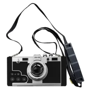 Emily In Paris 3D Retro Camera Leather Case For Samsung Galaxy S25 S24 S23 S22 Note20 S26 Ultra Plus Cover Sling With Lanyard