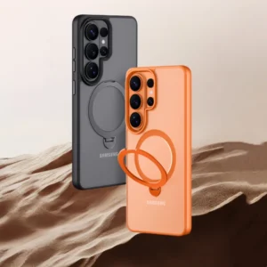 For Samsung Galaxy S26 Ultra Case Magnetic For MagSafe 360 Holder Ring Cover For Samsung S 26 s26Ultra Matte Transparent Shell