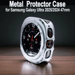 Hard Metal Case Frame Protector for Samsung Galaxy 2025 47mm Men Metal Frame Protective Cove For Samsung Galaxy Watch Ultra 2024