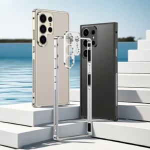 Luxury Metal Heat Dissipation Frame Case For Samsung Galaxy S25 S24 S23 Ultra Alloy Lens Protect Shockproof Cooling Bumper Cover