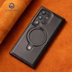 Magnetic For Magsafe Stand Holder Ring Leather Case For Samsung Galaxy S22 Plus S24 S23 S25 S26 Ultra 26u Retro Shockproof Cover