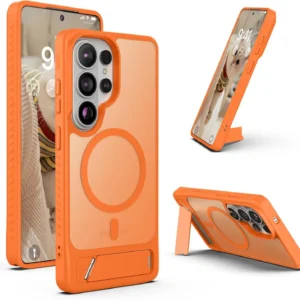 Magnetic for Samsung Galaxy S26 Ultra Case Stand Magsafe Matte Hard Back TPU Bumper Phone Cover Magnets for Galaxy S26 Plus