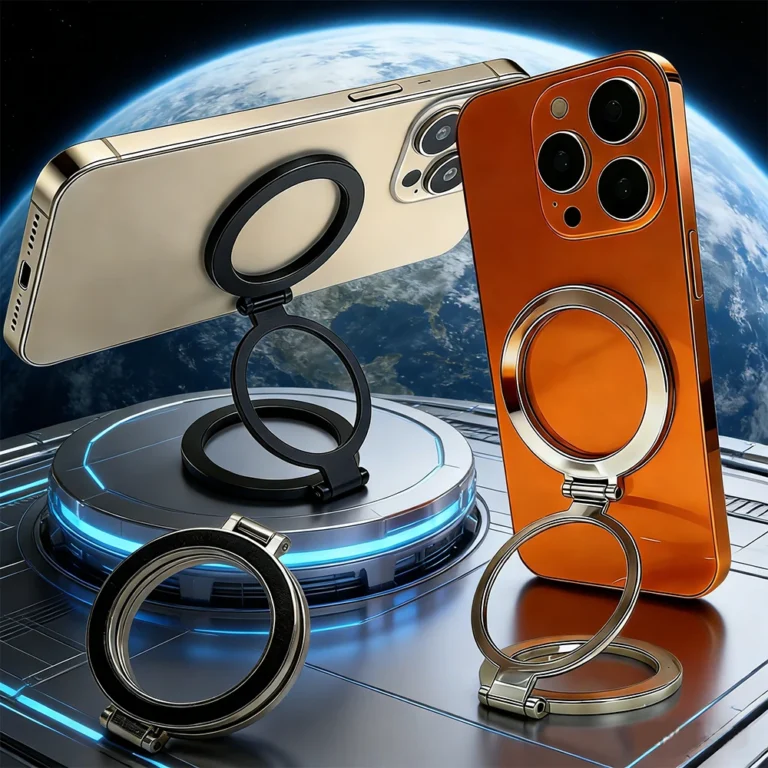 | Wholesale Price at Gaffar India Stand For Tablet Magnetic Ring Phone 3 Sections Double Sided Magnetic Suction 1Pcs Handphone Popsocket Magsafe Holder Double Sid