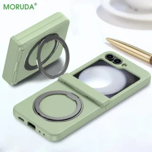 Z Flip6 360° Luxury Metal Magnetic Bracket Phone Case For Samsung Galaxy Z Flip 7 6 5 4 3 Flip7 Shockproof Hinge 2in1 Hard Cover