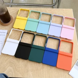 Fashion Candy Color Skin Feel Frosted Phone Case For Samsung Galaxy Z Flip 8 7 FE 6 5 Hinge Full-Protection Anti-drop Slim Cover