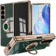 luxury-plating-silicone-shockproof-solid-color-case-for-samsung-galaxy-z-fold-7-6-5-4-car-magnetic-ring-holder-protector-cover-featured.webp