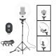 Osaka® 10″ Professional Led Ring Light With Tripod Stand For Mobile Phones & Camera, 3 Color Temperature Mode Dimmable Lighting For Photo Shoot Youtube Video Shooting With Bluetooth For Andoid/Ios